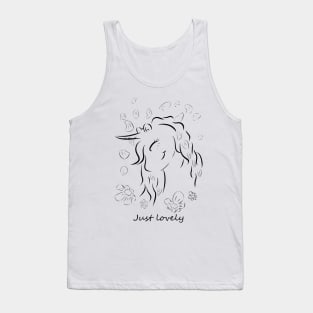 Lovely unicorn with flowers. Tank Top